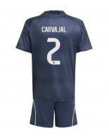 Otroške Nogometnih dresov Real Madrid Daniel Carvajal #2 Gostujoči 2025-26 Kratki rokavi (+ hlače)